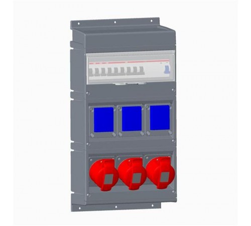 Бокс MPR16/3 с розетками в сборе, IP44, пластик  2CMA168995R1000  ABB