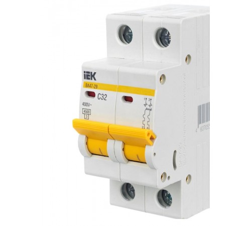 Выключатель автоматический двухполюсный ВА47-29 32А C 4,5кА KARAT  MVA20-2-032-C  IEK