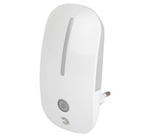 Ночник - светильник светодиодный NN-620-LS-W в розетку с датчиком освещенности белый  Б0057211  ЭРА