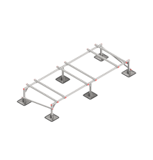 Опорная конструкция для установки оборудования TECHNORAPTOR STEELFOOT 3000х1200 тип 2  KM-TR-STF-SSEI-3000-1200-2  КМ - профиль