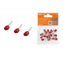 Наконечник штыревой втулочный изолированный (двойной) НШвИ (2) 0,75х8 (20шт)  SQ0568-0049  TDM