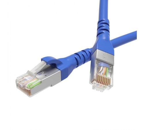Патч-корд экранированный CAT5E F/UTP 4х2, LSZH, синий, 1.0м  RN5EFU4510BL  DKC