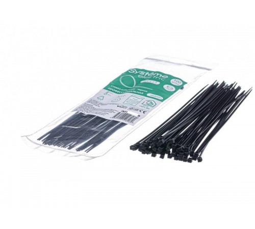 Стяжка кабельная 150х3.6 Чёрная (100шт)  IMT15036B  SE