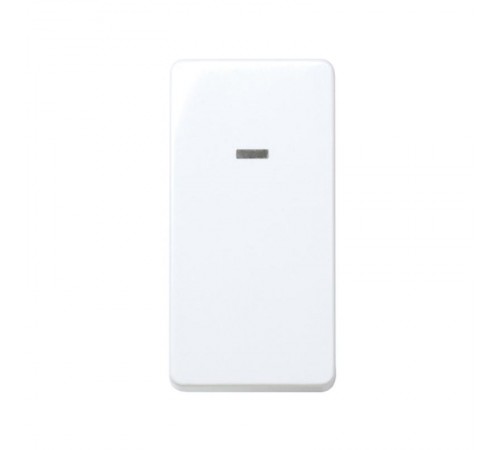 Simon 27 Выключатель 1-кл проходной с подсветкой, 10А 250В, узкий модуль, S27, белый  27204-64  Simon