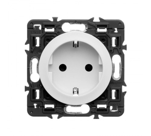 Celiane Мех Розетка с/з с защ. штор., безвинт зажим 2 мод (для накл.68131,68431,66227,64927)  067153  Legrand