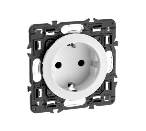 Celiane Белый Накладка Розетки с/з, для винт и безвинт зажимов (мех 67153, 67161)  068131  Legrand