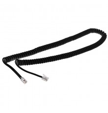 Телефонный шнур, витой трубочный RJ-10(4P-4C), длина 2 метра, черный  18-2023  REXANT