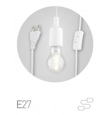 Светильник для растений  FITO-Holder E27 5 м с проводом и выключателем для фитоламп с цоколем Е27   Б0064206  ЭРА