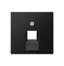Накладка на одинарные UAE-розетки; термопласт; черный матовый  A569-1BFPLUASWM  Jung