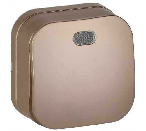 GLORY Выключатель 1-клавишный с индикацией о/у 10А ВС20-1-1-ХШм шампань матовый  EVH11-K37M-10  IEK