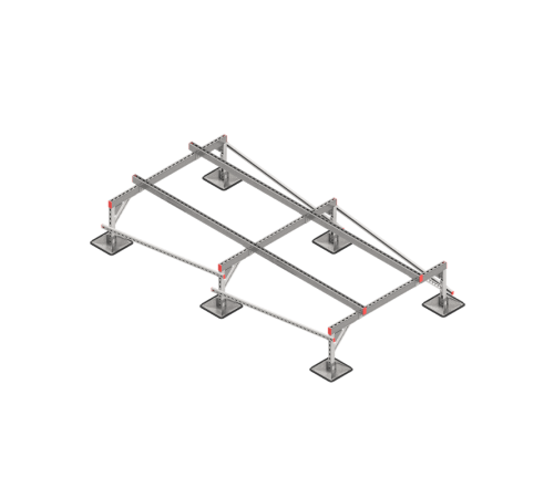 Опорная конструкция для установки оборудования TECHNORAPTOR STEELFOOT 1500х3000 тип 1  KM-TR-STF-SSEI-1500-3000-1  КМ - профиль