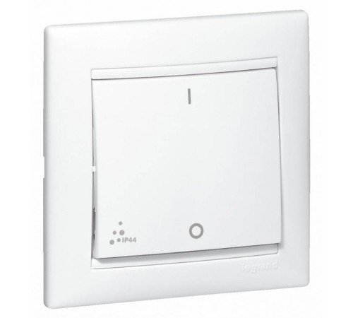 Valena Белый Выключатель 1-клавишный 2-х полюсный IP44  770092  Legrand