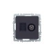 BRITE Розетка двойная TV+RJ45 кат.5E РТВ/РК12-БрГ графит   BR-AK20-1-K53  IEK