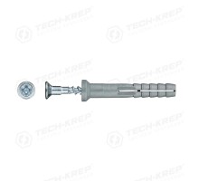 Дюбель-гвоздь 6х40 потайная манжета (полипропилен) - упаковка (2000шт)   125225  Tech-KREP