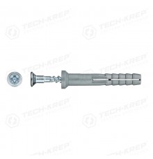 Дюбель-гвоздь 6х40 потайная манжета (полипропилен) - упаковка (2000шт)   125225  Tech-KREP