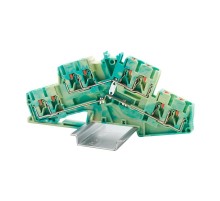 Клемма заземления двухуровневая, зажим push-in, 8 точек подключения, 2.5 кв.мм  VPRTT-2.5S-QT-PE  DKC