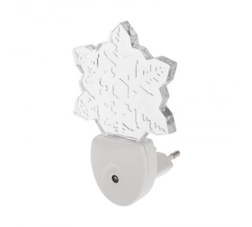 Ночник светодиодный СНЕЖИНКА ХАМЕЛЕОН свечение мультиколор 7 цветов, 230 В  75-0317  Rexant