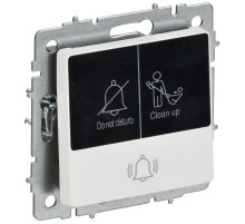 BRITE Кнопка звонка с индикацией для отелей 10А ВС10-1-9-БрАБ арктический белый   BR-V14-2-10-K91  IEK