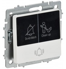 BRITE Кнопка звонка с индикацией для отелей 10А ВС10-1-9-БрАБ арктический белый   BR-V14-2-10-K91  IEK