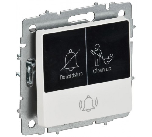 BRITE Кнопка звонка с индикацией для отелей 10А ВС10-1-9-БрАБ арктический белый   BR-V14-2-10-K91  IEK