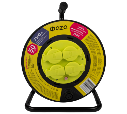 Удлинитель  CRW-04-5000 (Катушка, 4 х 50) IP44, заземл.  .5063877  ФАZA