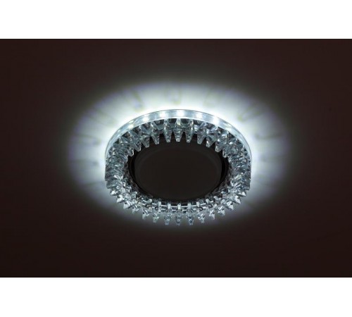 Светильник точечный встраиваемый под лампу DK LD20 15Вт GX53 прозрачный с подсветкой  Б0028065  ЭРА