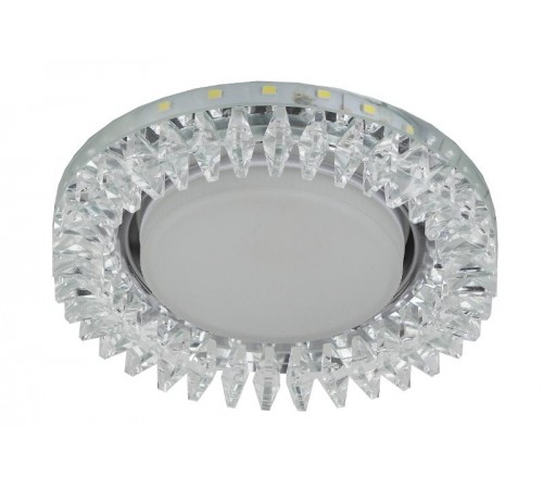 Светильник точечный встраиваемый под лампу DK LD20 15Вт GX53 прозрачный с подсветкой  Б0028065  ЭРА