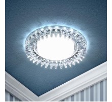 Светильник точечный встраиваемый под лампу DK LD20 15Вт GX53 прозрачный с подсветкой  Б0028065  ЭРА