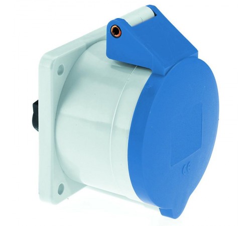 Розетка встраиваемая 16A 3р(2P+PE) 6h 230V IP44 фланец 75х75 13001 I 13001-Bals I Bals