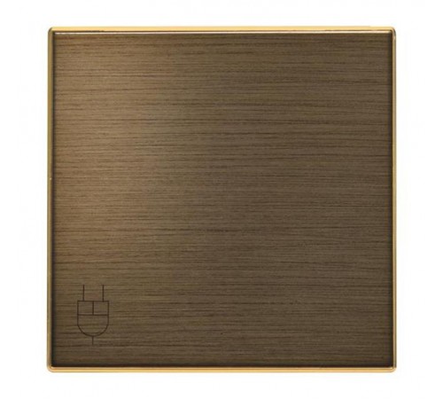 Накладка для розетки SCHUKO с крышкой, серия SKY, цвет античная латунь  2CLA858810A1201  ABB