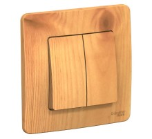 Blanca Ясень С/У Выключатель 2-клавишный, 10А, 250B  BLNVS010505  SE