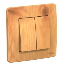 Blanca Ясень С/У Выключатель 2-клавишный, 10А, 250B  BLNVS010505  SE