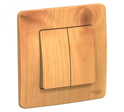 Blanca Ясень С/У Выключатель 2-клавишный, 10А, 250B  BLNVS010505  SE