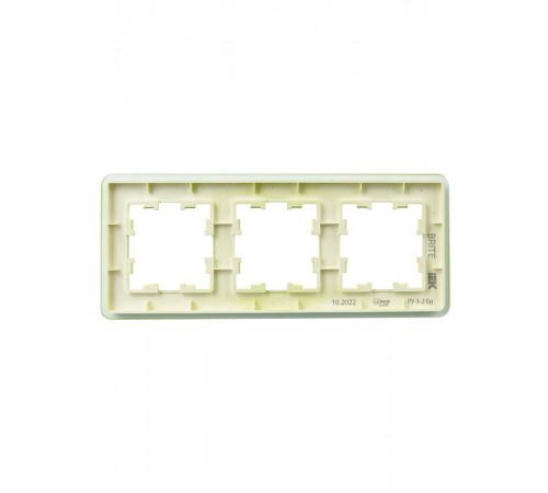 BRITE Рамка 3-ая РУ-3-2-Бр стекло эко грин RE  BR-M32-G-41-K06  IEK