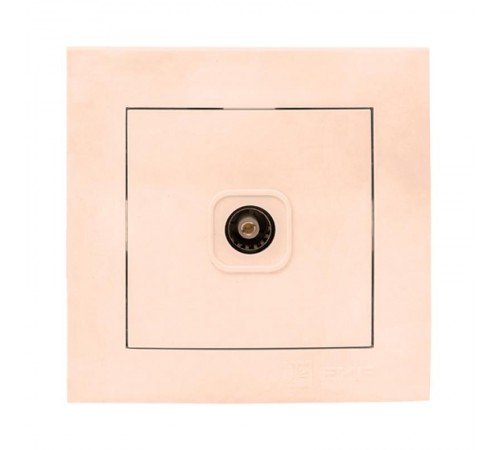 Валенсия розетка телевизионная 1-местная 75Ом 5-862МГц кремовая EKF PROxima   EWA00-027-20   EKF