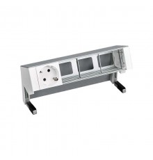 Simon S400 Настольный розеточный блок, 1х2P+E, 3 пустых модуля, алюминий, Simon 400  42401000-133  Simon