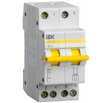 Выключатель-разъединитель (рубильник) трехпозиционный ВРТ-63 2п 40А  MPR10-2-040  IEK