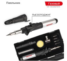 Паяльник газовый с пьезоподжигом, 17 мл, 11 предметов  12-0505  REXANT