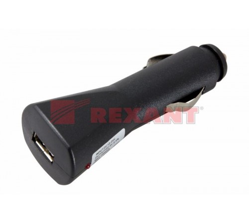 Автозарядка в прикуриватель USB (АЗУ) (5 V, 1000 mA)  16-0236  REXANT