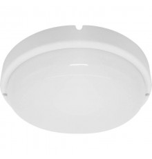 Светильник светодиодный пылевлагозащищенный для ЖКХ AL3005 8W 640Lm 6500K круг в пластиковом корпусе, IP65, белый, 140*50мм  29607  FERON