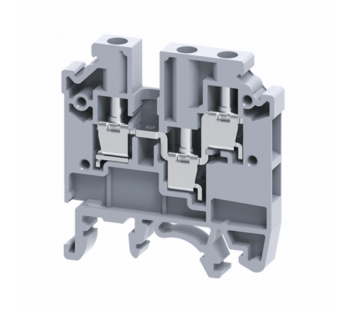 Клемма с тремя контактами винтовая OptiClip СMC-2,5-TRIPLET-(0,2-4)-I-серый  289829  КЭАЗ