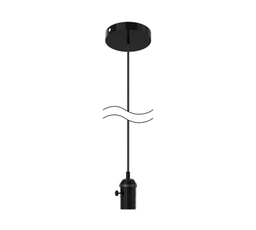 Светильник подвесной шнур под лампу Decor PL041 черный E27, 1 м, 1/40  PL041  Gauss