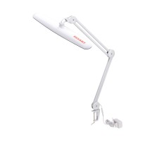 Настольная бестеневая лампа на струбцине , 117 LED, Blue Stream, 4 уровня яркости, белая  31-0409  REXANT
