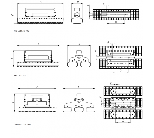 Светильник светодиодный HB LED 100 D50x20 5000K G2  1224008200  Световые Технологии