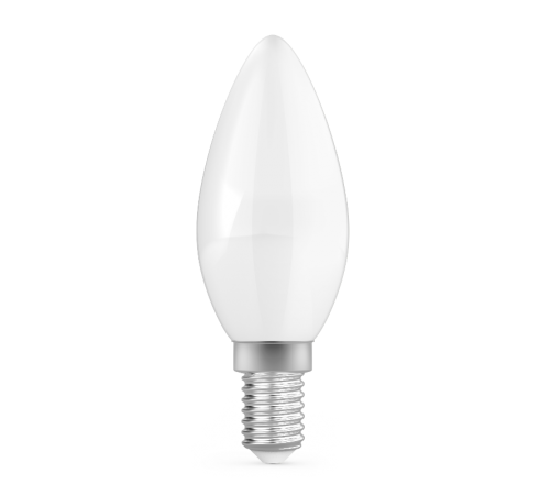 Лампа светодиодная   Basic Filament Свеча 4,5W 400lm 4100К Е14 milky  LED 1/10/50  1035125  Gauss