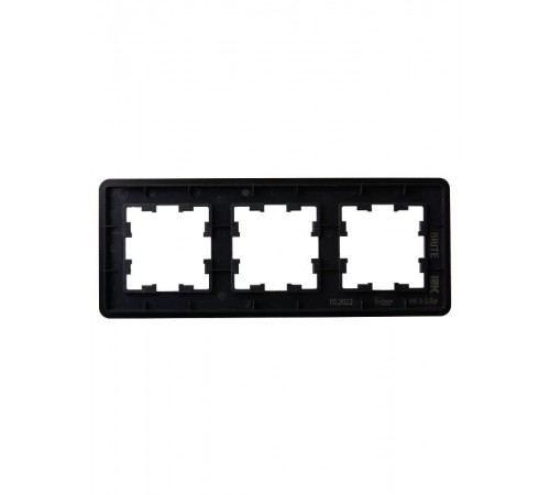 BRITE Рамка 3-ая РУ-3-2-Бр стекло черный RE  BR-M32-G-41-K02  IEK