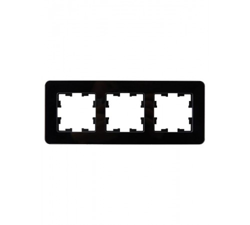 BRITE Рамка 3-ая РУ-3-2-Бр стекло черный RE  BR-M32-G-41-K02  IEK
