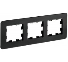 BRITE Рамка 3-ая РУ-3-2-Бр стекло черный RE  BR-M32-G-41-K02  IEK