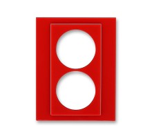 ABB Levit Красный / дымчатый чёрный Сменная панель на розетку с з/к двойную Красный  ND5513H-A2223 65  2CHH132223A8065  ABB