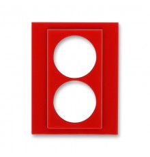 ABB Levit Красный / дымчатый чёрный Сменная панель на розетку с з/к двойную Красный  ND5513H-A2223 65  2CHH132223A8065  ABB